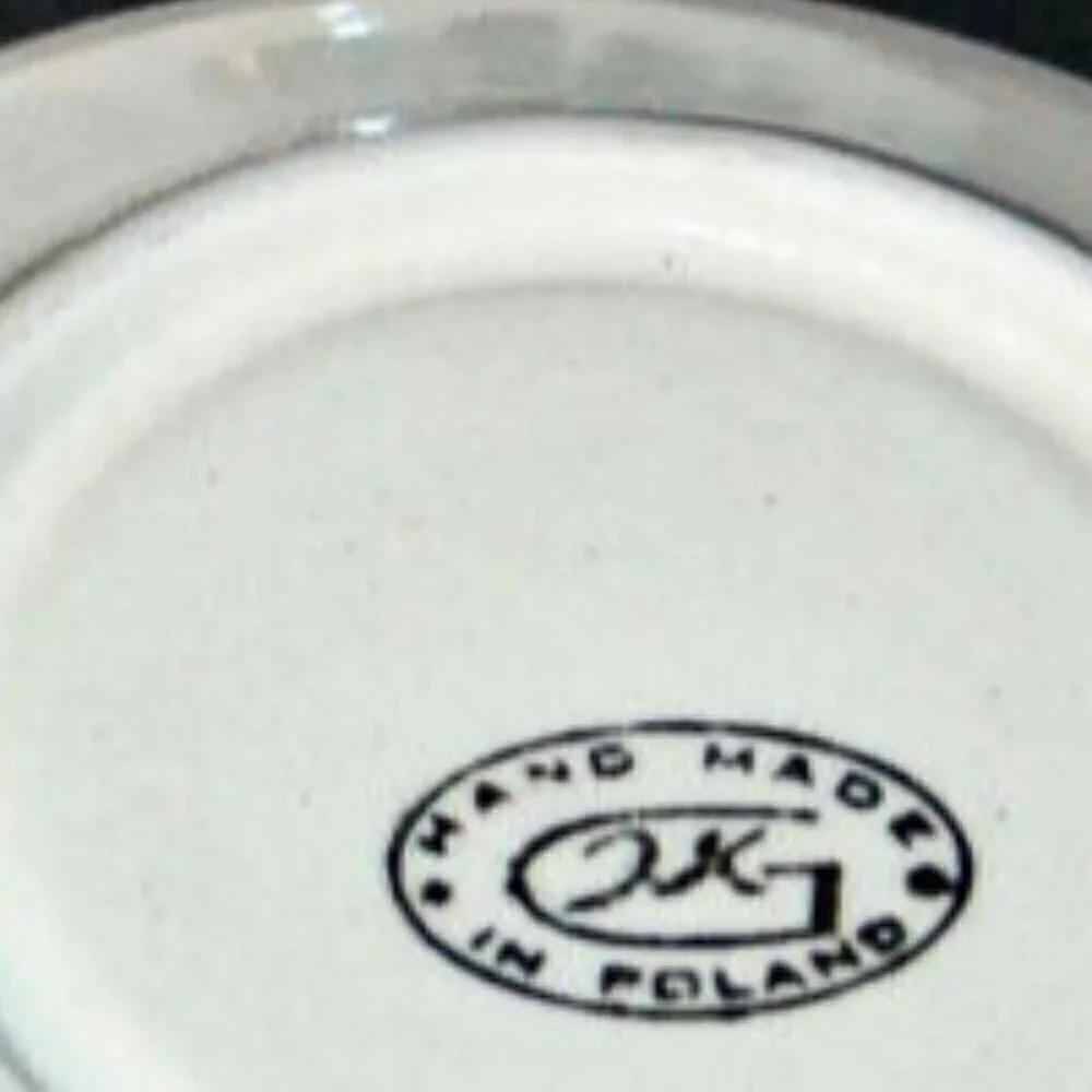 Polish Cup & Saucer Hand Painted Makers Stamp Poland Made